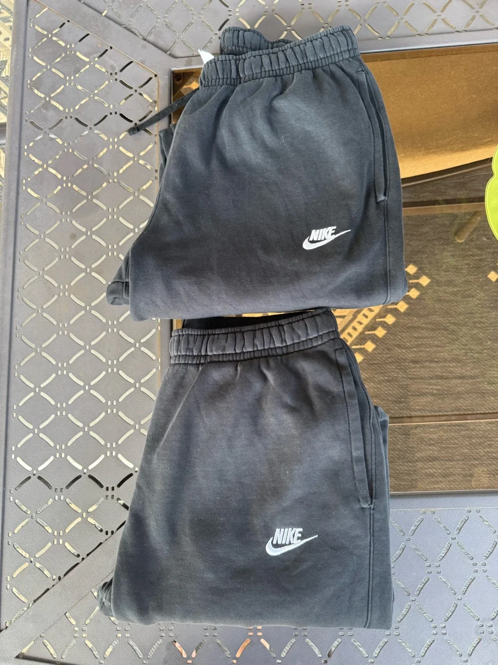 Nike Black Sweatpants with White Swoosh